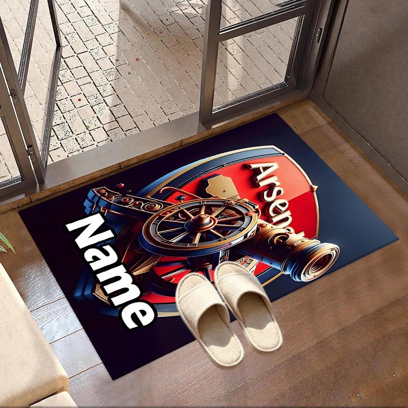 Custom Name Personalized football team Print Carpet, Versatile Home Decor Rug, for Playroom, Apartment, Balcony, Entryway, Hallway Gift