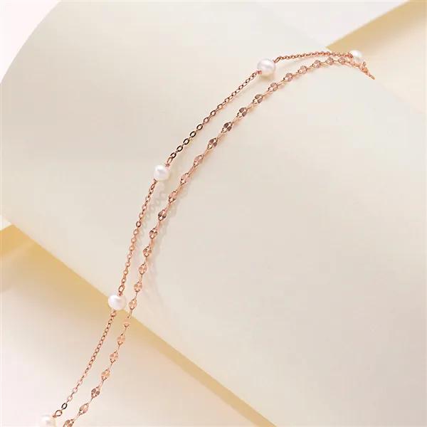 14K Bracelet Chain Gold Bracelet TL Pearl