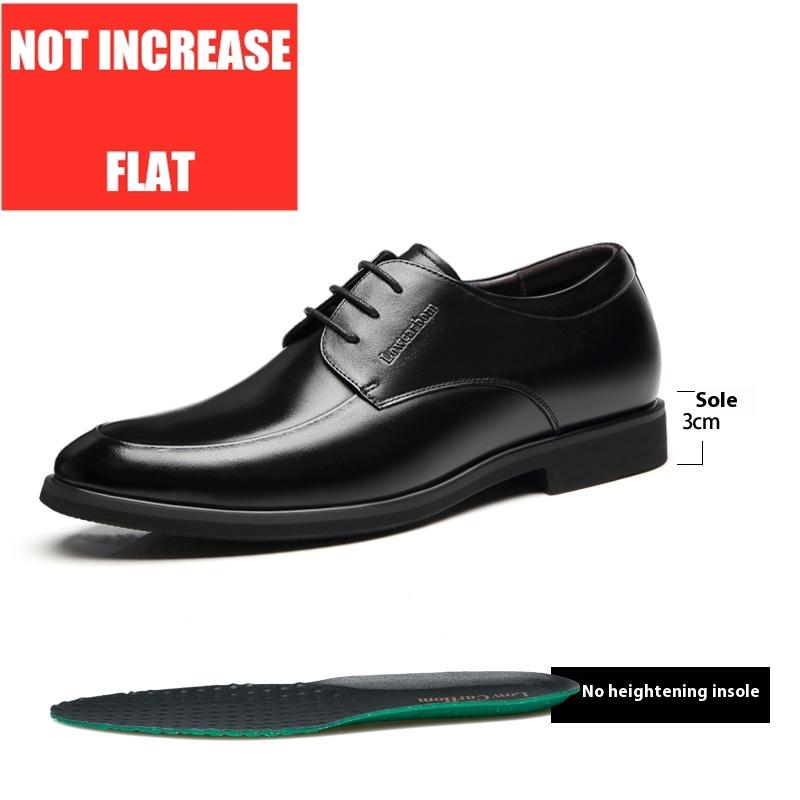 Модная мужская обувь из коровьей кожи для официальных мероприятий, туфли со скрытой платформой, увеличивающие рост на 6 см/8 см, мягкие удобные туфли на шнуровке для офиса и бизнеса