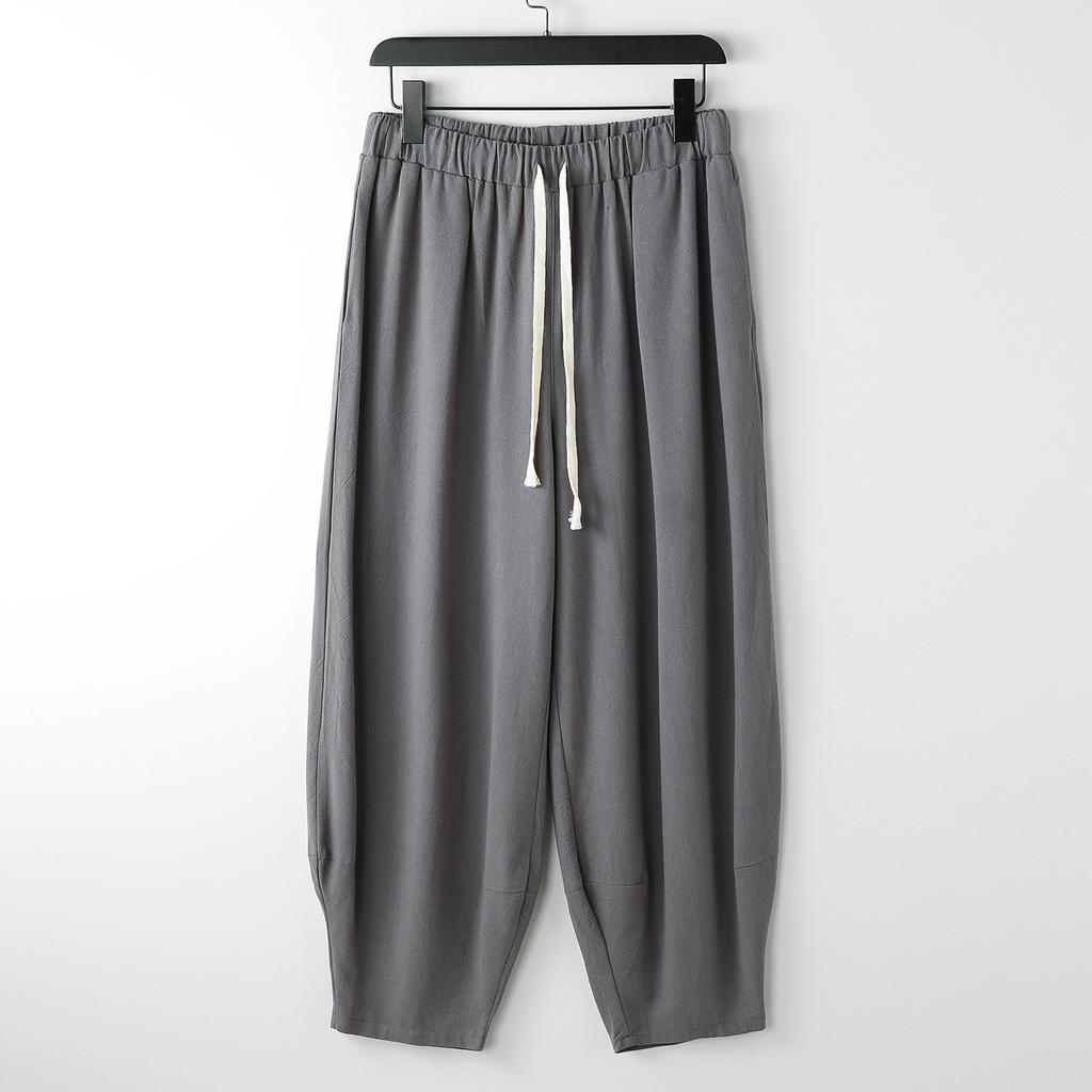 Мужские дышащие хлопковые брюки Nine-minute Calf Pants свободного размера большого размера для отдыха Nine-minute Pants