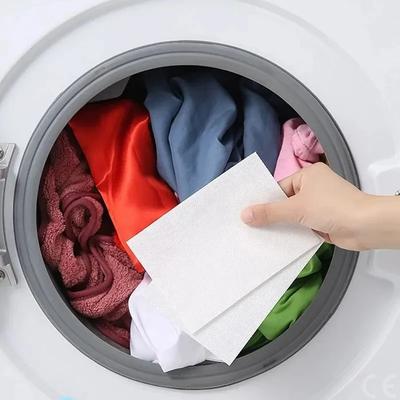 50 шт./пакет Таблетки для стирки Бумага для стирки Впитывающие моющие принадлежности Простыни для одежды против пятен Антистресс Смешивание цветов