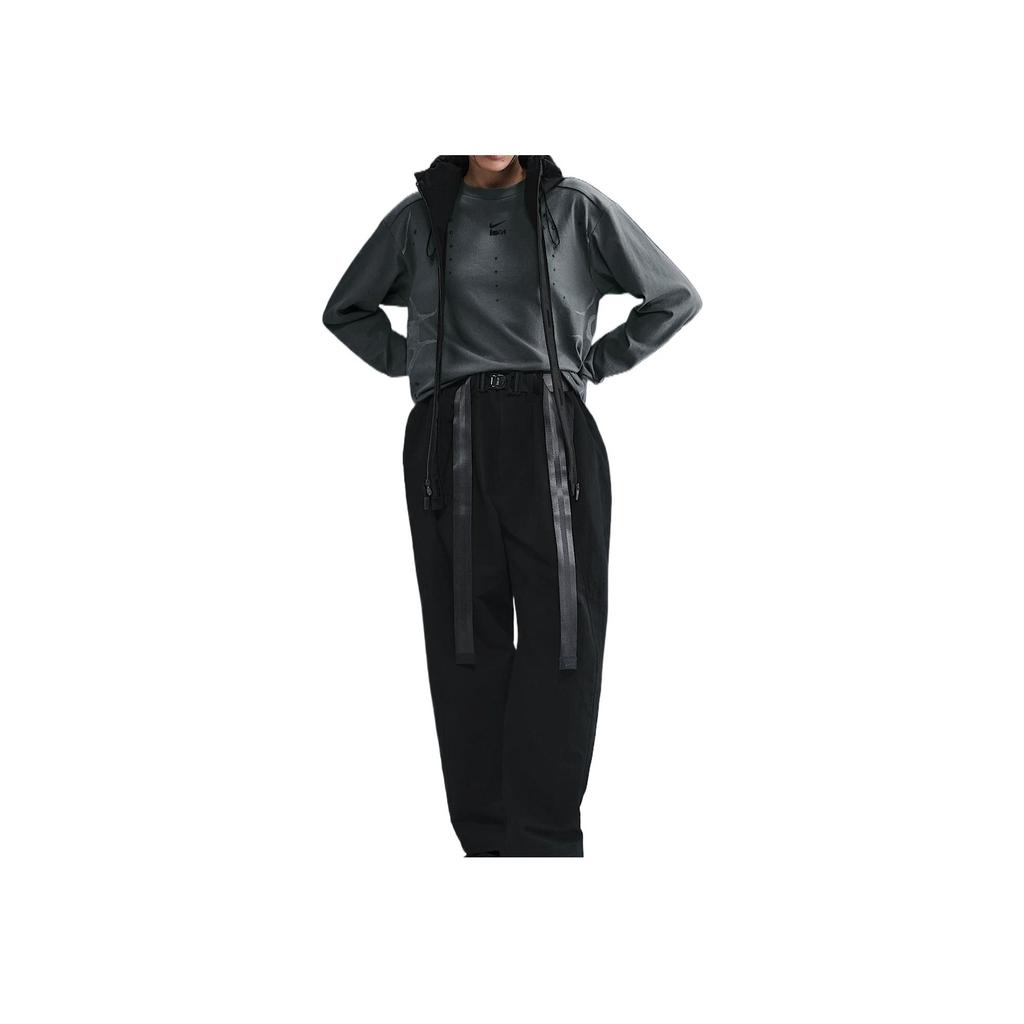 Nike ISPA Удобная Модная Приятная к коже Мягкая Однотонная Футболка с длинным рукавом Унисекс Топы Серый HJ9087-010