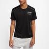 Nike Футболка с коротким рукавом с принтом Dri-Fit Miler, мужские топы, черная AT7841-010