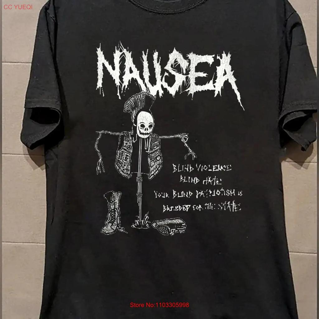 Nausea Band Albums Black Cotton T Shirt Full Size S 5xl Ds943 Vintage Fashion Stretched Stylish Designer Clothes Homme