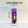 1PC Bright Neon Kpop Girl Group Bust 750ml Color Plastic Water Bottle Leakproof Flip Straw Lid For Sports Office Home Use