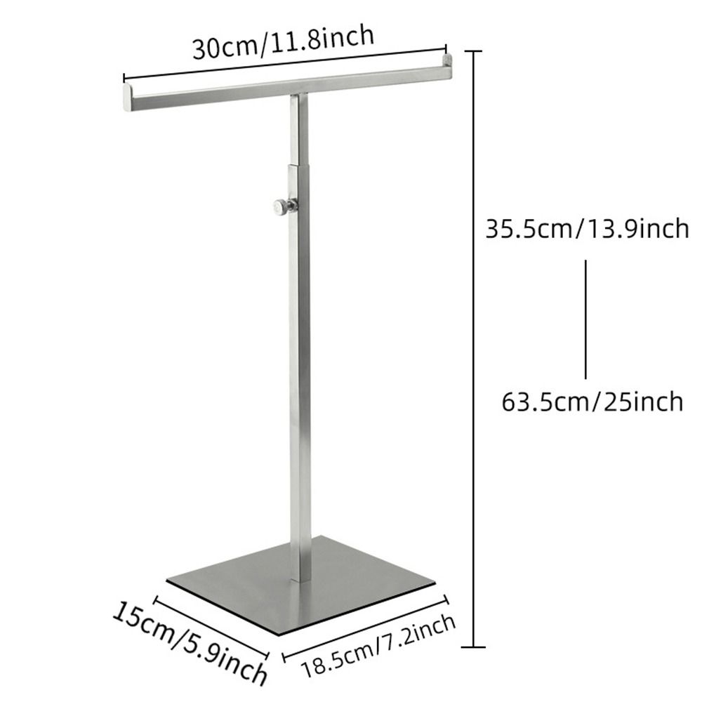 Stainless Steel Bag Show Shelf Gold Silver Height Adjustable Wallet Holder Stand Metal Display Risers Silk Scarf/Headband Hanger