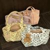 Polyester Tote Bag Canvas Shopping Bag Versatile Polka Dot Shoulder Bag  Casual Use