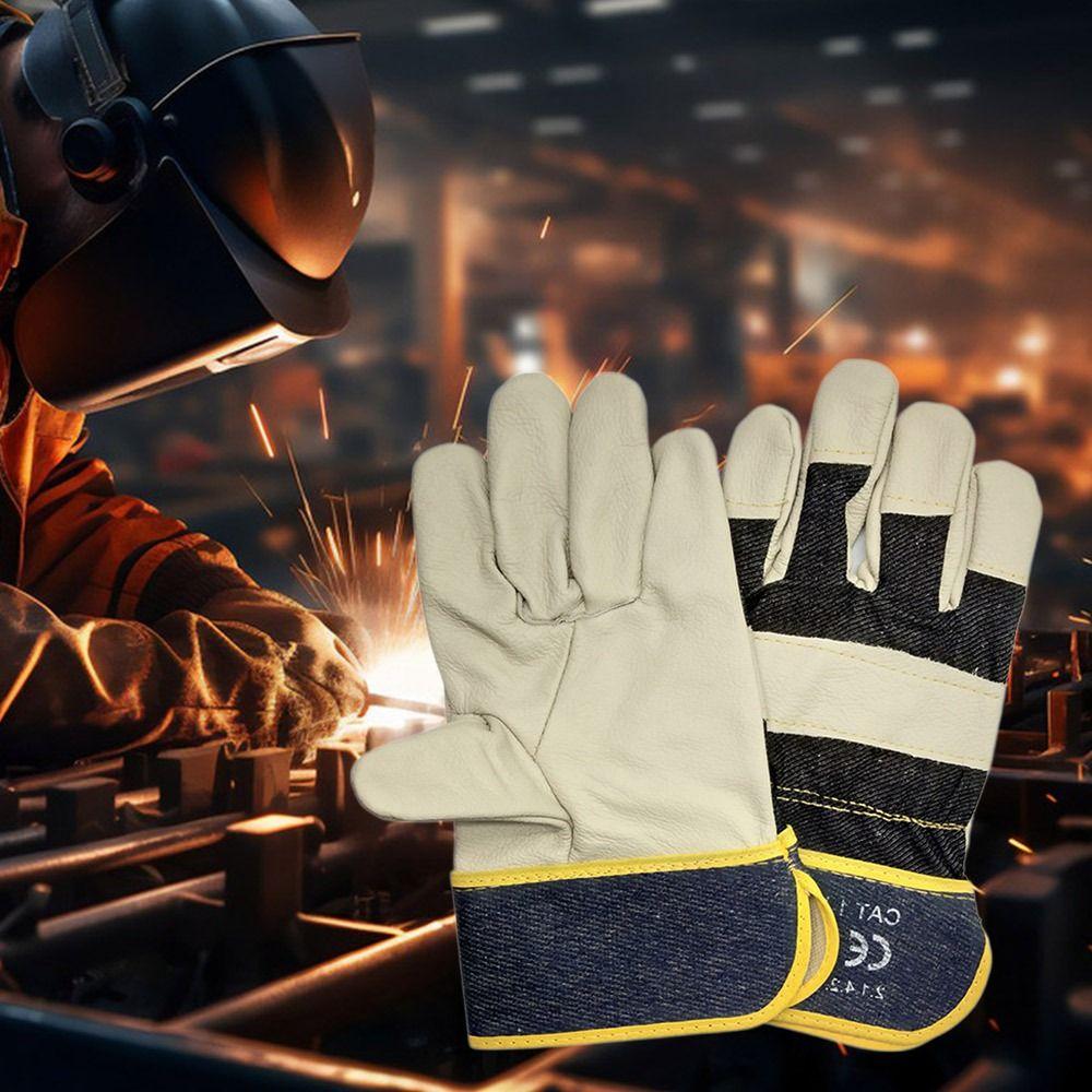 Welder Supplies Protective Mittens White Work Safe Gloves Tool Welding Gloves  Workplace