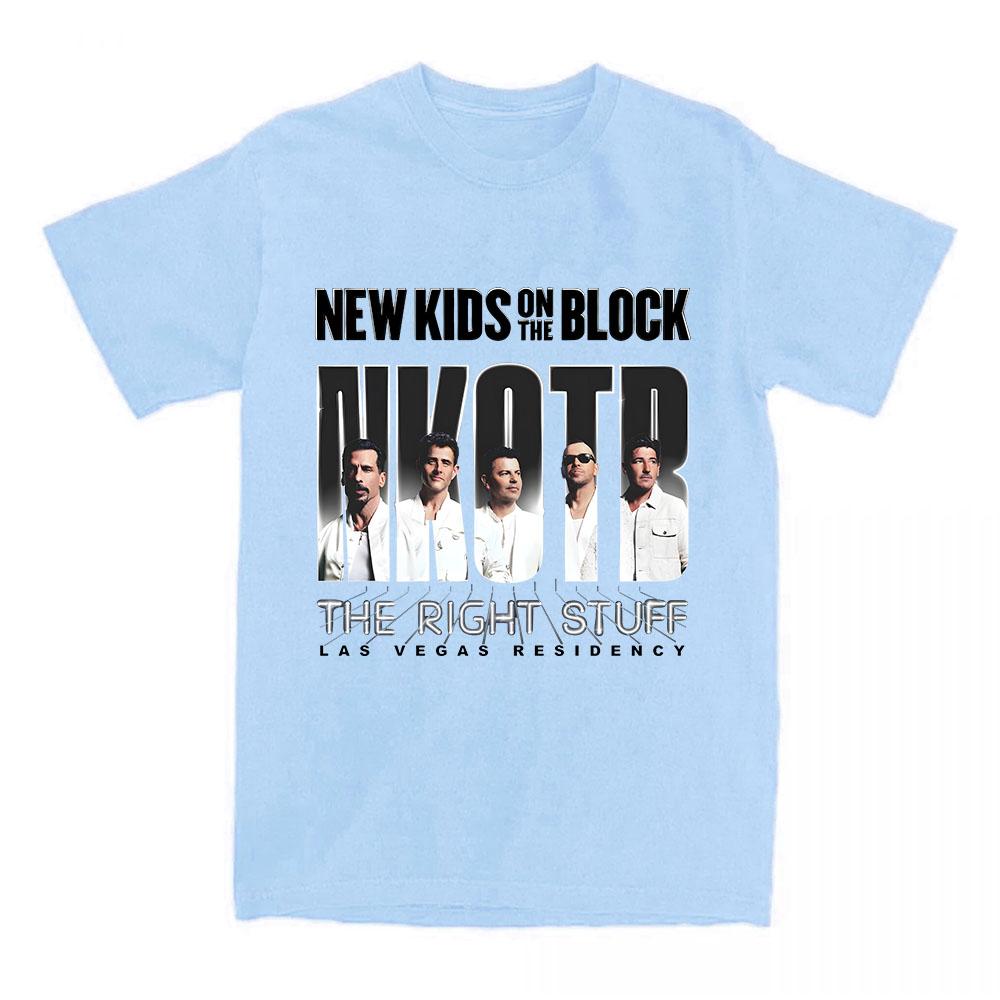 The Right Stuff Las Vegas Tshirt NEW KIDS ON THE BLOCK NKOTB Band Fashion Tshirts Male Short Sleeve Cotton T Shirt Streetwear
