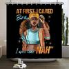 African American Woman Shower Curtain Sexy Black Girl Lady Inspirational Queen Abstract Boho Waterproof Bathroom Shower Curtain