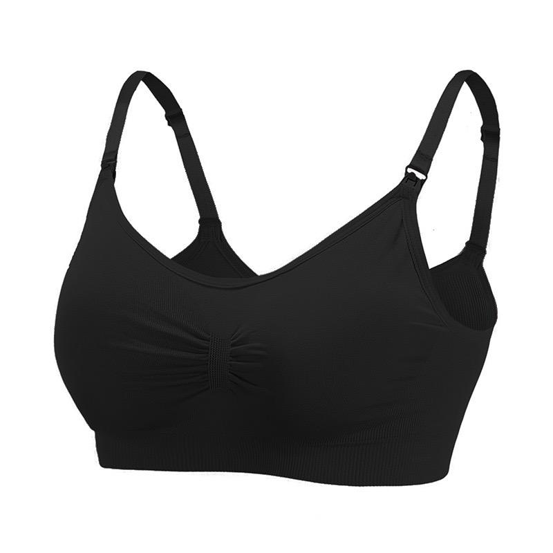 High Quality Single Handed Front Buckle Nursing Bra Breathable Women Breastfeeding Underwear Seamless Maternity Bra Push Up