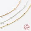925 Sterling Silver Minimalist Small Beads Thin Chain Bracelets for Women Rose Red Gold Bracelet Party Jewelry Accessories