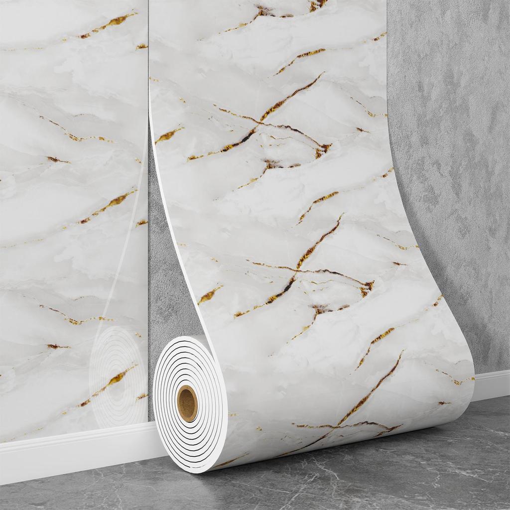 Самоклеящаяся водостойкая настенная наклейка под мрамор для ванной комнаты, гостиной, кухни и ТВ-зоны.