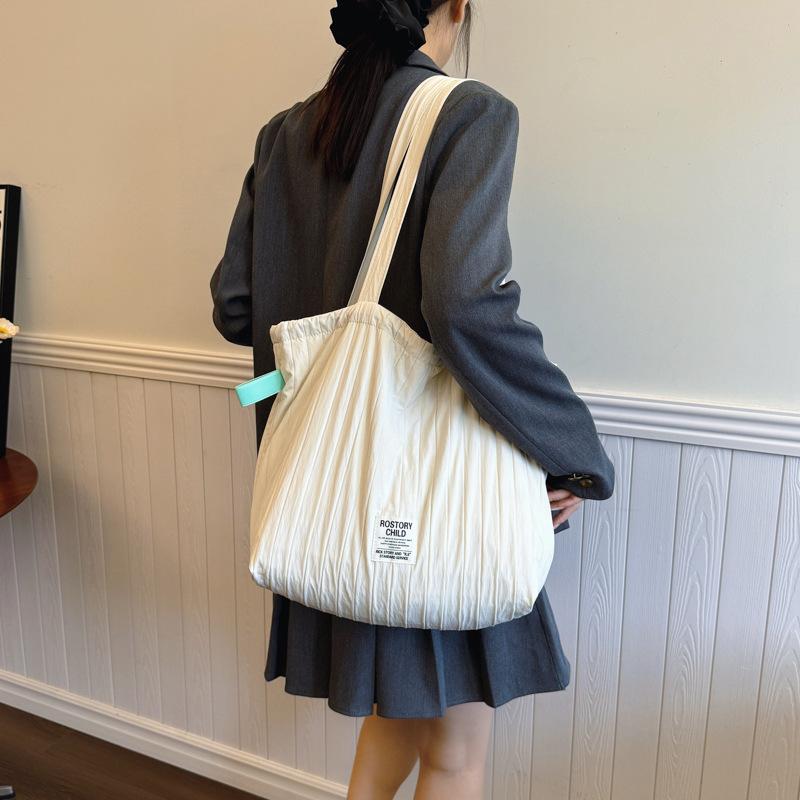 Сумка Женская 2025 Новая Осенняя Ленивый Ветер Красный Холщовый Повседневный Модный Большая Вместимость На Одно Плечо Портативная Сумка-Тоут