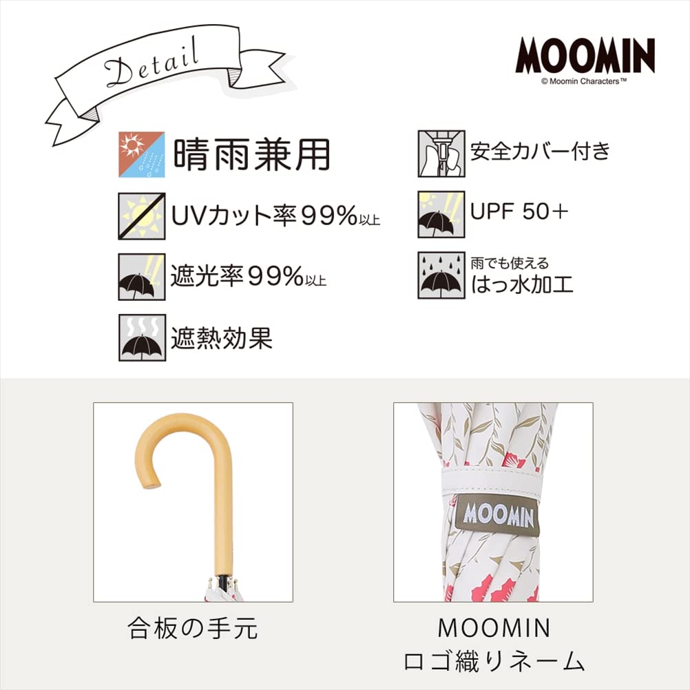 Зонтик Ogawa Moomin для защиты от ультрафиолетового тепла для солнечной или дождливой воды, подарок 56191 для женщин, 99,9% защиты, экранирующий, синий, дни, отталкивающий, подарок,