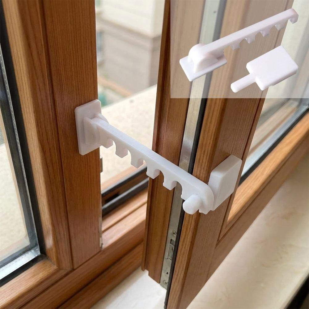5 Gears Door Window Windproof Hooks Anti-Collision Window Restrictor Lock Apartment Balcony