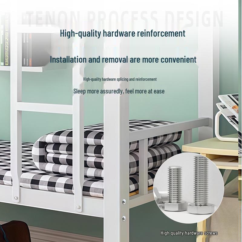 Durable Steel Bunk Beds: Heavy-Duty Iron Frame for Dormitories and Construction Sites
