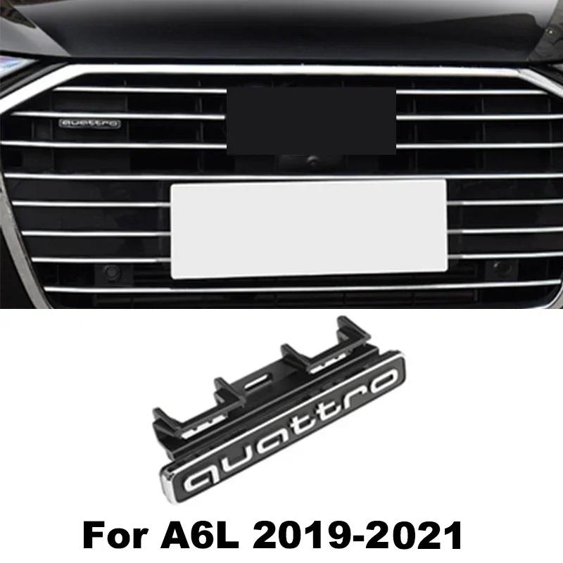 For hot Quattro Car Styling Front Grille Emblem Badge Q5 A5 A3 A6L A4L Q3 Q5L A8L A7 Four-Wheel Drive Standard Logo Accessories