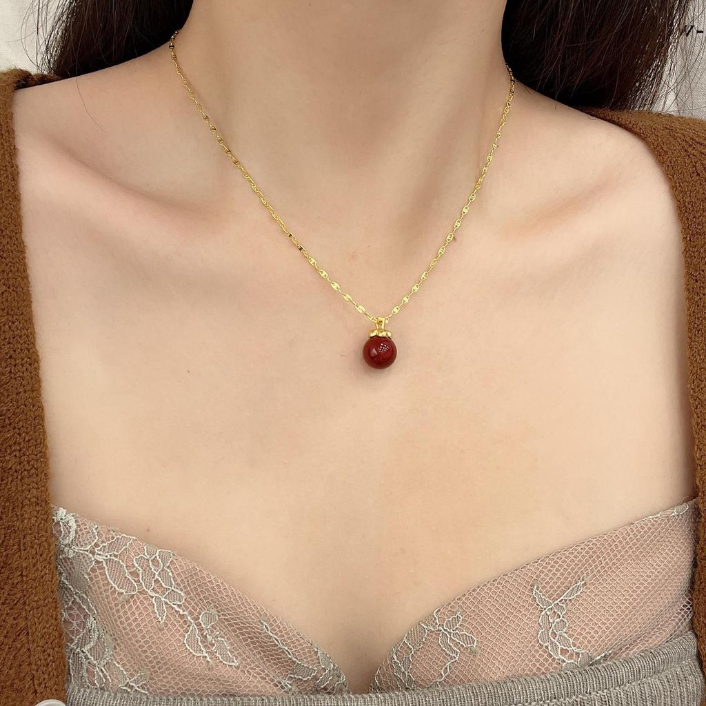Korean Fashion Pearl Pendant Necklace: Elegant, Versatile, Multi-Color Clavicle Chain for Women