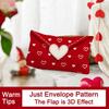 RABUSOFA Valentine Pillow Covers 12x20,Red Valentine Day Pillows Decorative Heart Throw Pillows,Envelope Outdoor Valentines Lumbar Pillows Cases