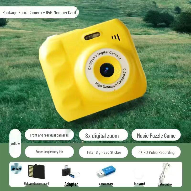 HD Dual Camera Instant Digital Camera for Students - Cute Design, Photo Upload to Phone