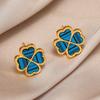 Four-Leaf Clover Women's Earrings Celebrity Temperament Simple Earrings Light Luxury Senior Sense Of Personality Versatile Earrings