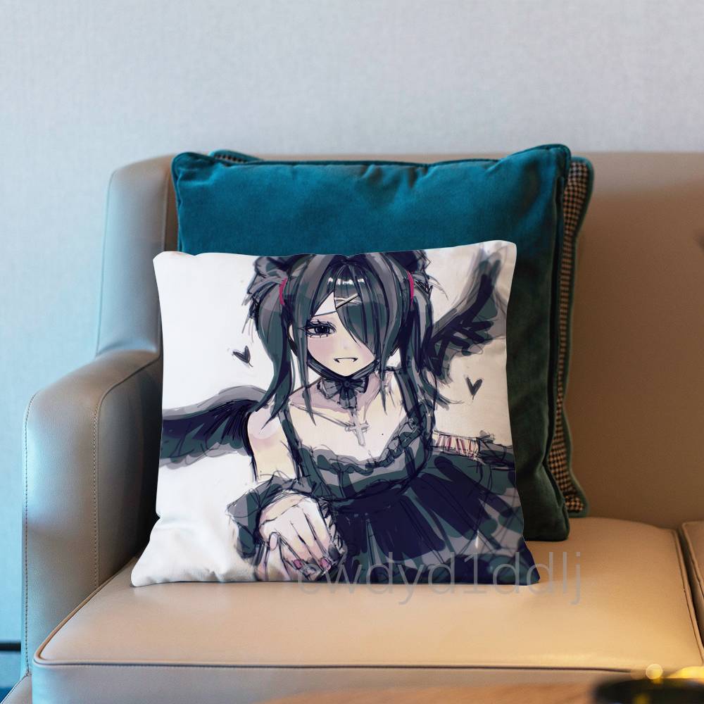 A-Ame Chan Needy Streamer Overload Pillow Case Short Plush Sofa Decorative Gift Home Double-Sided Printing Cushio