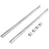 Linear Guide Rail Set, SBR12 1000mm, 2 PCS 39.4 in/1000 mm SBR12 Guide Rails and 4 PCS SBR12UU Slide Blocks, Linear Rails and Bearings Kit for