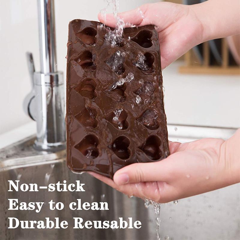 Набор из 4 формочек для шоколада, роза, цветок, сердце, шоколадная форма, вафли, конфеты, кубики льда, желе, мыло ручной работы, украшение для торта, форма для выпечки