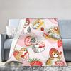 Mofusand Warm Blanket  Girls Boys Plush Throw Blanket Funny Couch Chair Flannel Bedspread Sofa Bed Cover