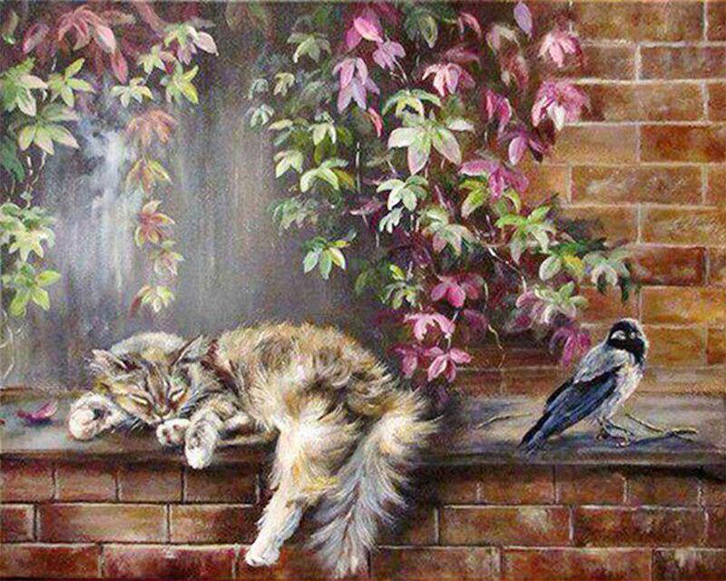 Алмазная живопись утки цветы кошка стразы 5D DIY Алмазная вышивка полный набор небесный пейзаж вышивка крестиком Алмазная мозаика подарок ручной работы