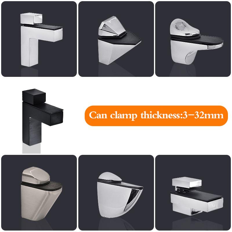 Регулируемый стеклянный держатель полки из сплава Стеклянные зажимы Держатель кронштейна для полки