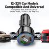 1 шт. 90 Вт Автомобильное зарядное устройство 1 USB 2 PD 3 порта 2,8 А Многофункциональная быстрая зарядка Адаптер-зарядное устройство для прикуривателя для грузовиков, легковых автомобилей, внедорожников
