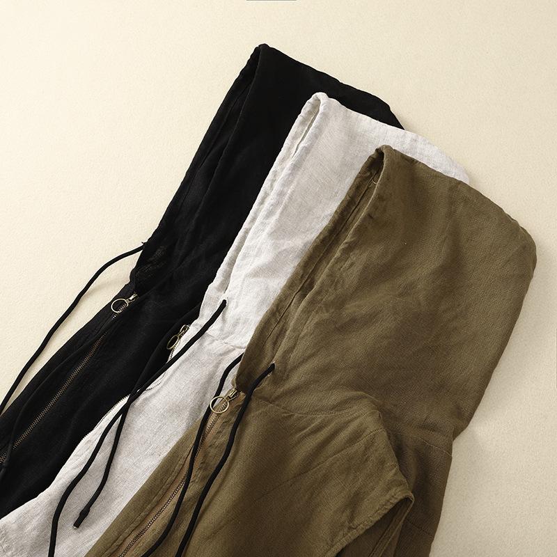 Весенний ретро-художник с капюшоном из хлопка и льна, повседневный свободный жилет без рукавов, короткая куртка для женщин, жилеты и жилеты для женщин