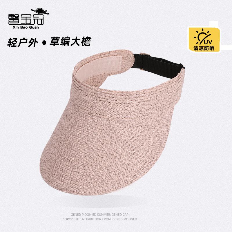 Летняя солнцезащитная шляпа уличная дорожная шляпа с козырьком полями повязка на голову соломенная шляпа модная универсальная шляпа с открытым верхом детская