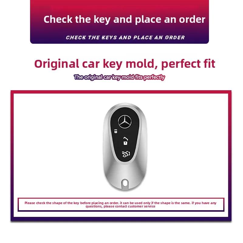 TXF4 Key Case Cover Car Accessories Fob Protector for Mercedes Benz S400L S450/S500 MaybachS480 Keychain Holder Keyring Shell