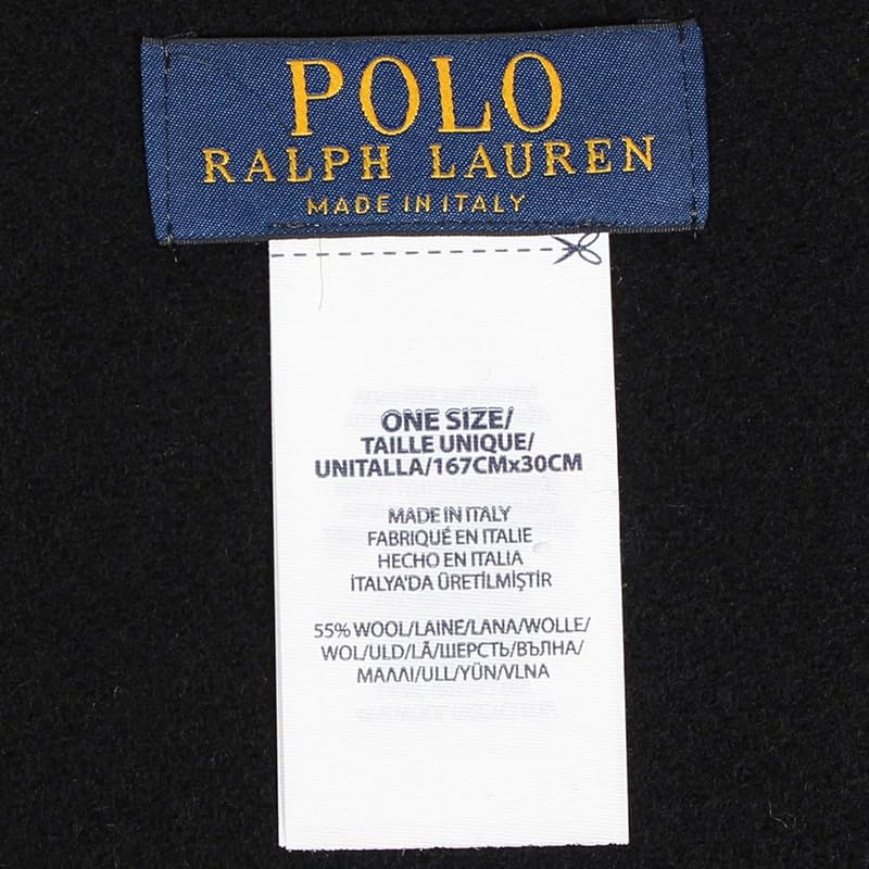 Поло Ральф Лорен (ПОЛО РАЛЬФ ЛОРЕН) глушитель палантин PC0476 001 переработанная шерсть черный черный [продукт]