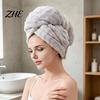 Microfiber Hair Towel Wrap for Long Coral Fleece Wrap, Quick Dry, Absorbent Anti Frizz Turban Towel, Comfortable Daily Care Wide Tail Large Shower Cap