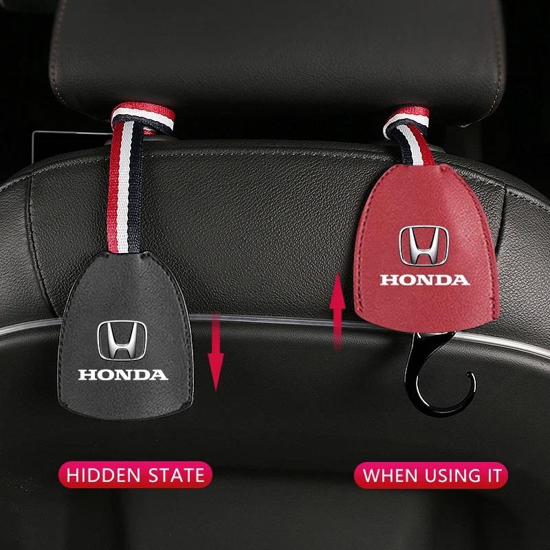 High Quality Leather Multifunction Car Seat Hook Hidden Hook For Honda FIT Civic CRV Accord Jazz HRV Vezel CRZ City CRX Pilot RG0