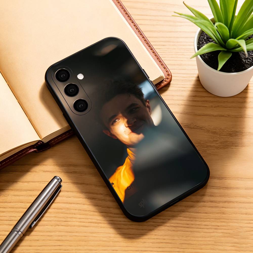 Landos N-Norris 04 Чехол для телефона Черный Силиконовый Мягкий Для Samsung Galaxy A73,A72,A71,A70,A53,A52,A51