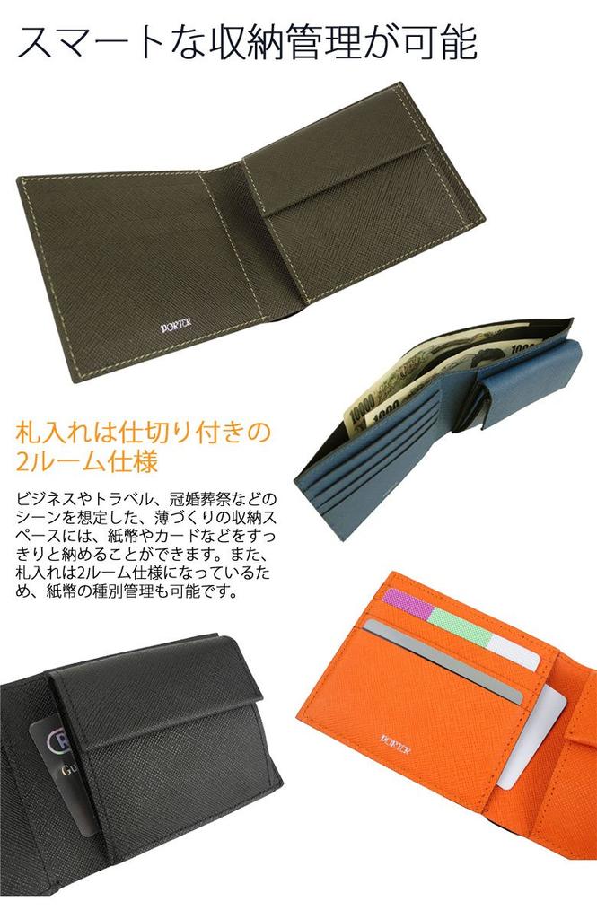 Кошелек GLUE с отделением для монет [Porter] 079-02933 (Черный/10)