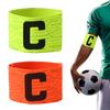 Soccer Captain Armband with Adjustable Fastener Tape Vibrant Color Football Arm Band Elastic Captain Arm Band Team Accessories