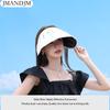 Summer Sun Hat, Korean Version of Sunscreen Hat, Large Brim Face Cover, Shell Hat, Portable Curling Headband, Sun Lady Hat