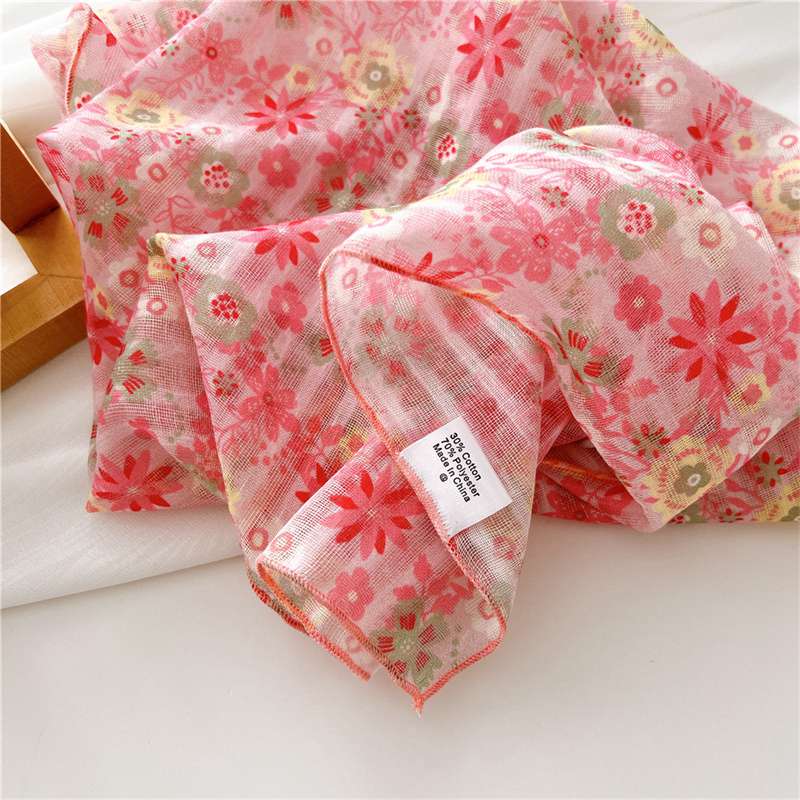 Квадратное полотенце, хлопок, весна-осень, лен, маленький универсальный модный элегантный шарф, повязка для волос, декоративный шарф, женский шелковый шарф в корейском стиле