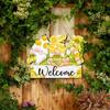 Decorative Welcome Spring Hangings Sign Handmade Woods Door Decorations