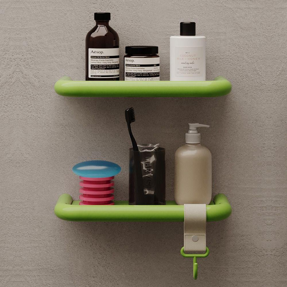 Dopamine Bathroom Storage Shelf Free Punch Toiletries Organizer Wall Hanging Storage Rack Toilet