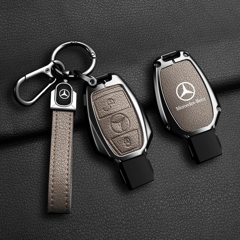 FHP3 New 2025 Leather Car Key Case Cover Holder Protector For Mercedes Benz A B C E Class GLS GLA GLK GLC CLS CLA AMG W204 W205 W212