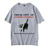 I Lost My Love Cat Funny Black Cat Meme Tshirts Unisex Women Casual Cotton Vintage Short Sleeve Tshirt Oversized T Shirts Unisex
