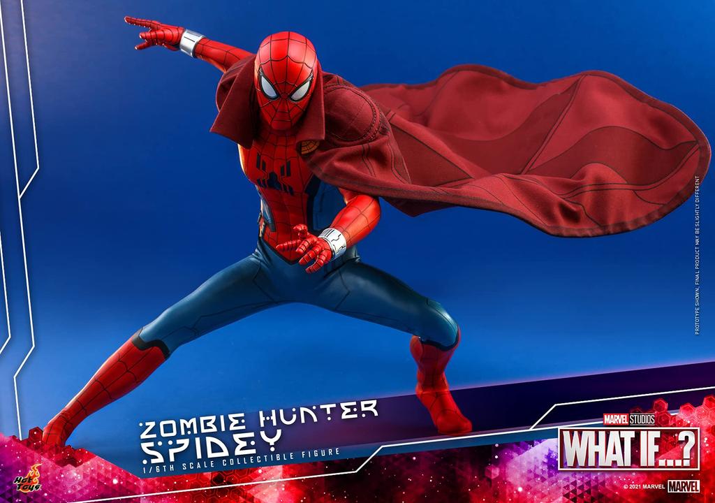 Шедевр ТВ Что такое Zombie Hunter Spidey Scale Figure Red If...? 1/6