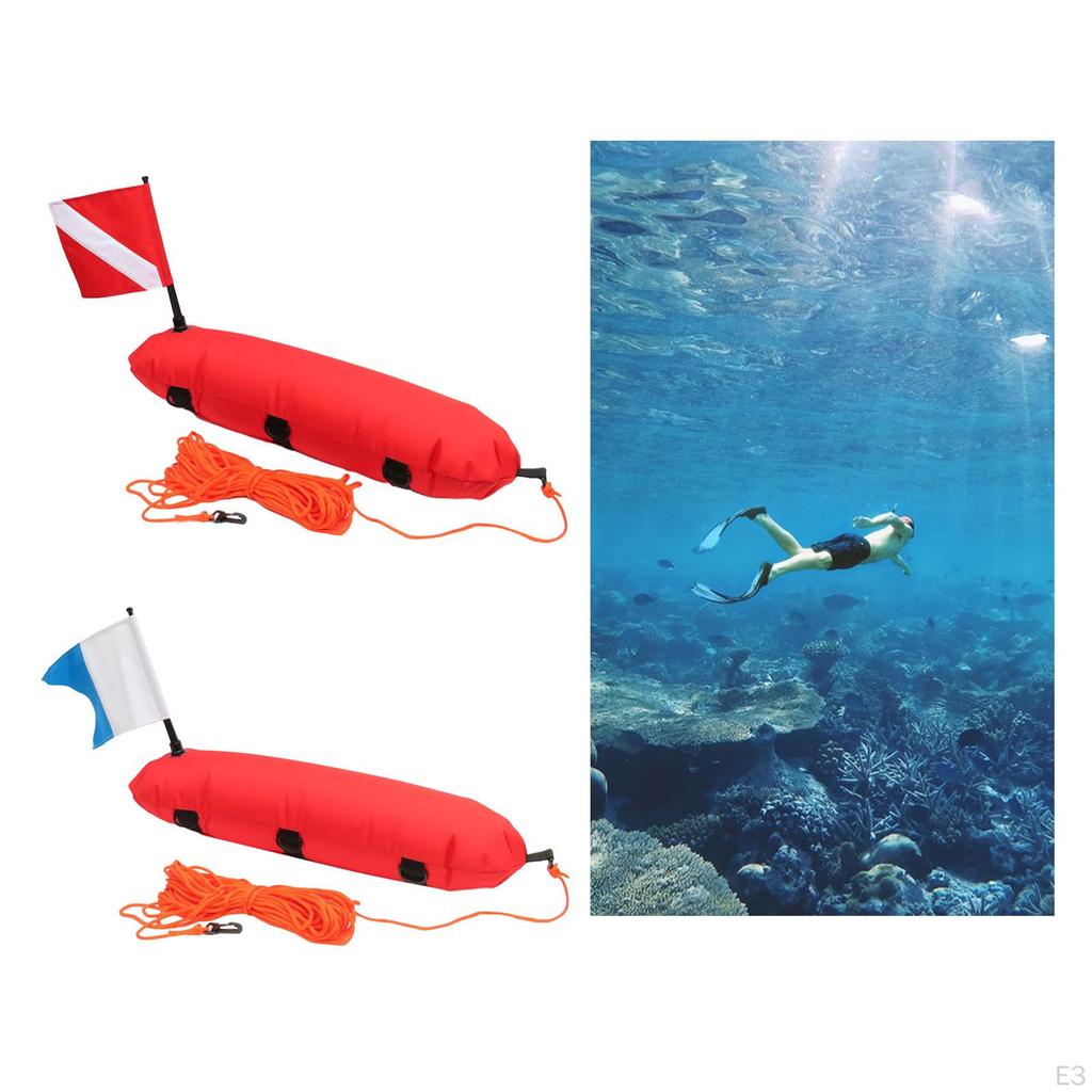 Buoy Float for Scuba Diving, Spearfishing, Snorkeling and Swimming - Dive Flag Rope